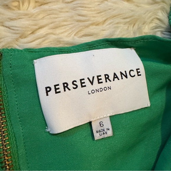 Perseverance London Ottoman Puff Sleeve Mini Dress - Size 6 - Picture 7 of 8